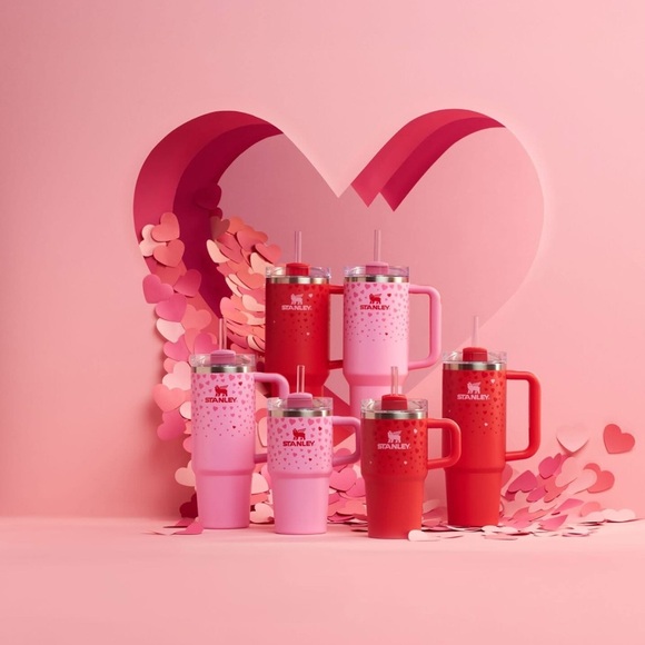 Stanley 40oz Sweet Hearts Pink Valentines Day Flowstate H20 Quencher Tumbler 🩷🩷 - Picture 7 of 7